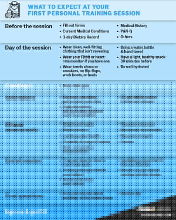 First Personal Training Session Handout